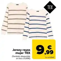 Carrefour TEX Jersey rayas mujer oferta
