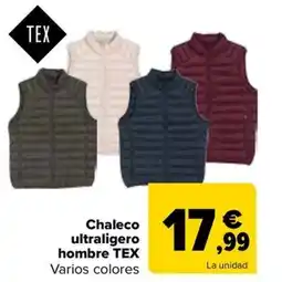Carrefour TEX Chaleco ultraligero hombre oferta