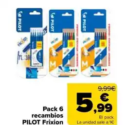 Carrefour PILOT Pack 6 recambios Frixion oferta