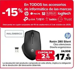 Carrefour HP Ratón 280 Silent oferta