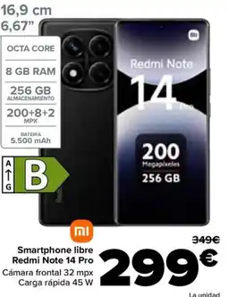 Carrefour REDMI Note 14 pro Smartphone libre oferta