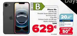 Carrefour iPhone 16e oferta