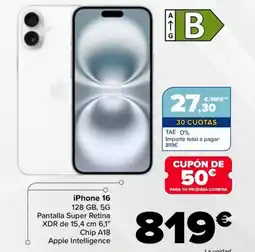 Carrefour iPhone 16 oferta
