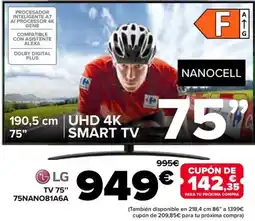 Carrefour LG TV 75" 75NANO81A6A oferta