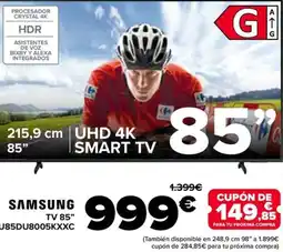 Carrefour SAMSUNG Tv 85" U85DU8005KXXC oferta