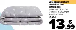 Carrefour Edredón microfibra reversible liso/ estampado oferta