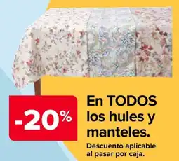 Carrefour En todos los hules y manteles. oferta