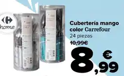 Carrefour Cubertería mango color Carrefour oferta