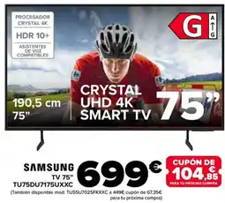 Carrefour SAMSUNG TV 75" TU75DU7175UXXC oferta
