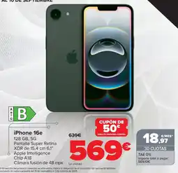 Carrefour iPhone 16e oferta