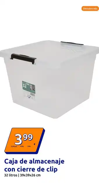 Action Caja de almacenaje con cierre de clip oferta
