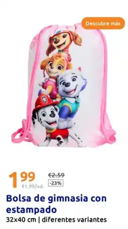 Action Bolsa de gimnasia con estampado oferta