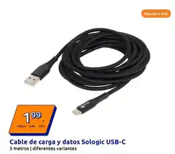 Action Cable de carga y datos Sologic USB-C oferta