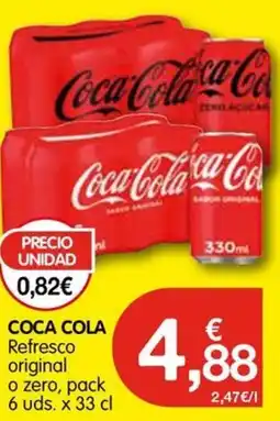 CashDiplo COCA COLA Refresco original o zero oferta