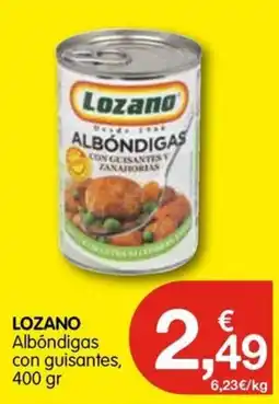 CashDiplo LOZANO Albóndigas con guisantes oferta