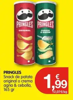 CashDiplo PRINGLES Snack de patata original o crema agria & cebolla oferta