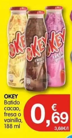 CashDiplo OKEY Batido cacao, fresa o vainilla oferta