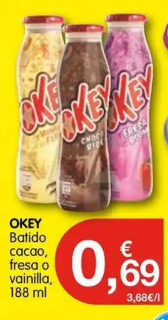CashDiplo OKEY Batido cacao, fresa o vainilla oferta