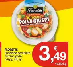 CashDiplo FLORETTE Ensalada completa Xtreme pollo crispy oferta