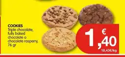 CashDiplo COOKIES Triple chocolate fully baked chocolate o chocolate rasperry oferta