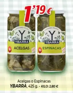 Alsara Supermercados YBARRA Acelgas o Espinacas oferta