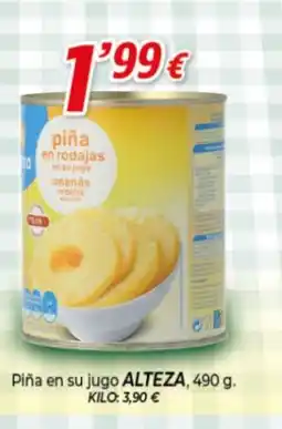 Alsara Supermercados ALTEZA Piña en su jugo oferta