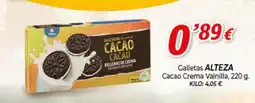 Alsara Supermercados ALTEZA Galletas Cacao Crema Vainilla oferta