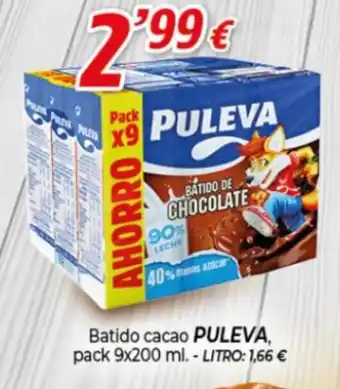 Alsara Supermercados PULEVA Batido cacao oferta