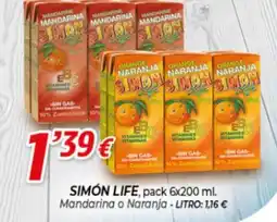 Alsara Supermercados SIMÓN LIFE Mandarina o Naranja oferta