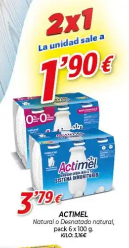 Alsara Supermercados ACTIMEL Natural o Desnatado natural oferta