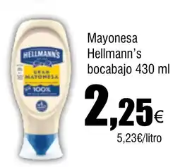 Cash FROIZ HELLMANN'S Mayonesa bocabajo oferta