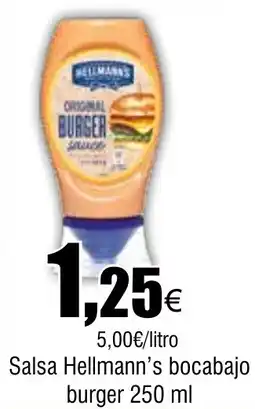 Cash FROIZ HELLMANN'S Salsa bocabajo burger oferta