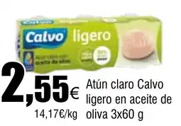 Cash FROIZ CALVO Atún claro ligero en aceite de oliva oferta