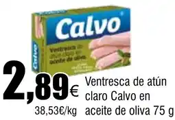 Cash FROIZ CALVO Ventresca de atún claro en aceite de oliva oferta