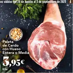 Gadis Paleta de Cerdo con Hueso Entera o Media oferta