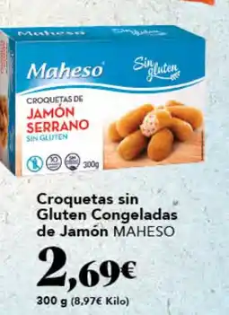 Gadis MAHESO Croquetas sin Gluten Congeladas de Jamón oferta