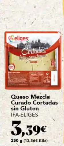 Gadis IFA-ELIGES Queso Mezcla Curado Cortadas sin Gluten oferta