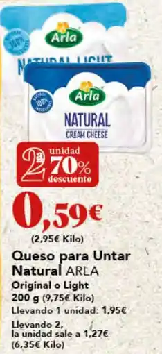 Gadis ARLA Queso para Untar Natural oferta