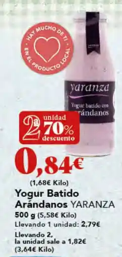 Gadis YARANZA Yogur Batido Arándanos oferta