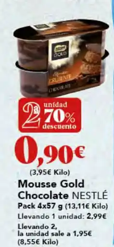 Gadis NESTLÉ Mousse Gold Chocolate oferta