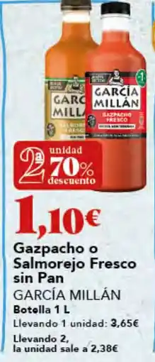 Gadis GARCÍA MILLÁN Gazpacho o Salmorejo Fresco sin Pan oferta