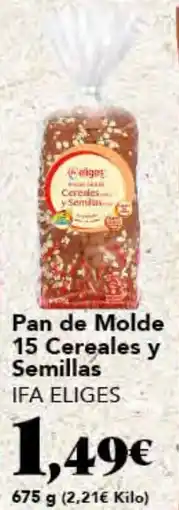 Gadis IFA ELIGES Pan de Molde 15 Cereales y Semillas oferta