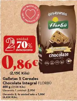 Gadis FLORBÚ 5 cereales chocolate Chocolate Integral oferta