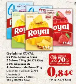 Gadis ROYAL Gelatina Do Piña, Limón o Fresa oferta