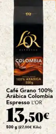 Gadis L'OR Café Grano 100% Arábica Colombia Espresso oferta