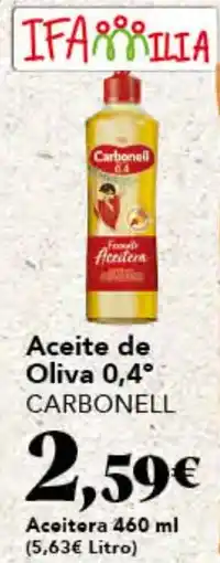 Gadis CARBONELL Aceite de Oliva 0,4° oferta