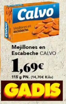 Gadis CALVO Mejillones en Escabeche oferta