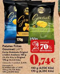 Gadis LAY'S Patatas Fritas GourmetCorto Ondulado Original o Sabor Aceituna oferta