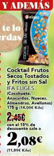 Gadis IFA ELIGES Cocktail Frutos Secos Tostados y Fritos sin Sal oferta