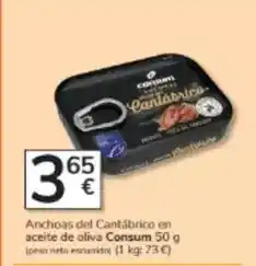 Consum Consum - anchoas del cantabrico en aceite de oliva oferta